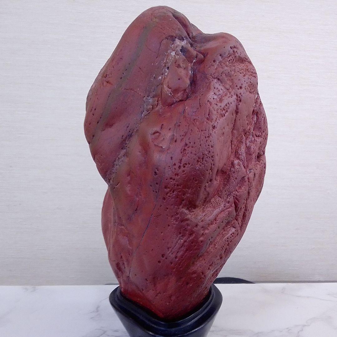 土岐石　紋石　桜石　水石 中型 台座付き