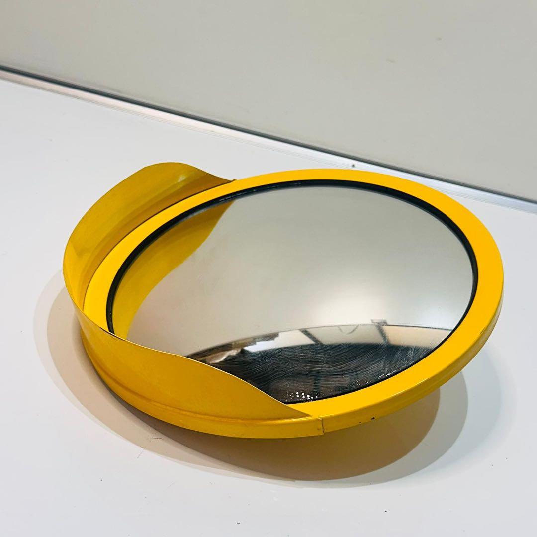 イエロー楕円形壁掛け鏡 現状渡し