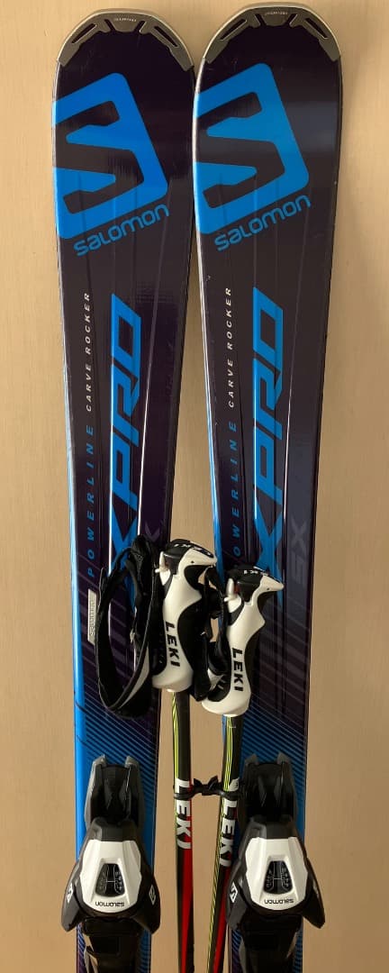 スキー板(SALOMON )+ストック(LEKI)