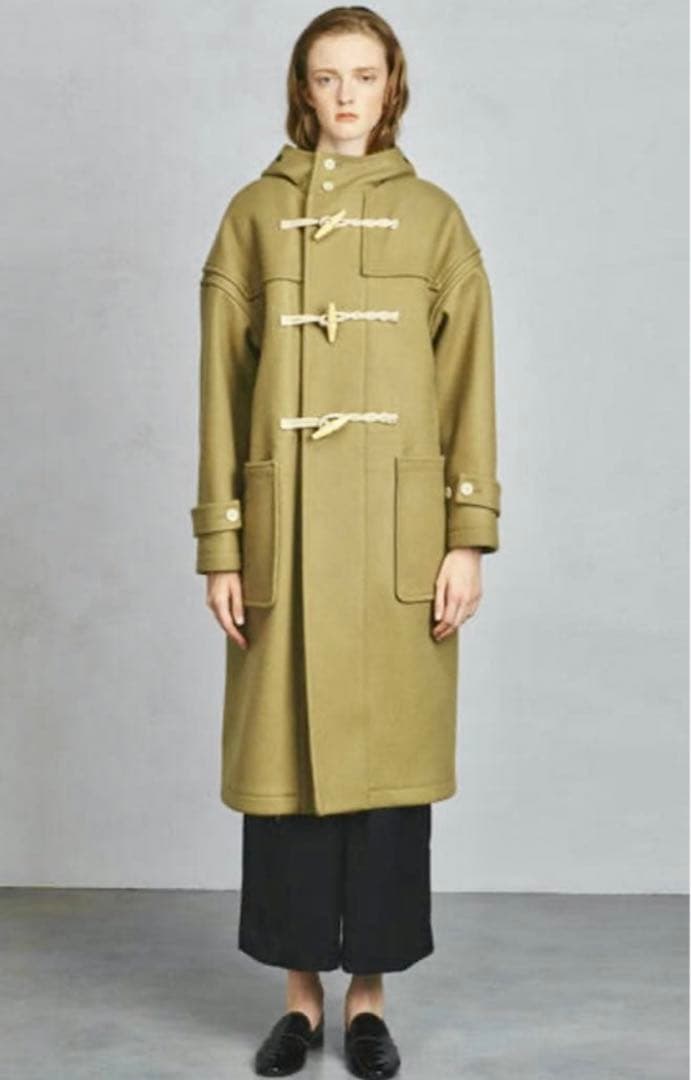 HYKE ビッグシルエット、ロング丈ダッフルコートサイズ1