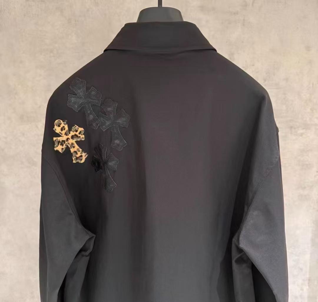 CHROME HEARTSブラック刺繍シャツ