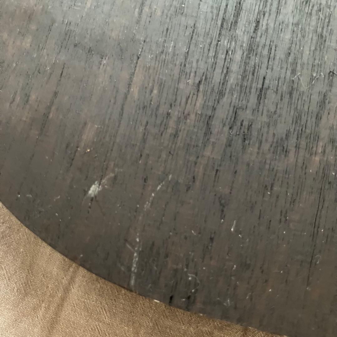 徒爾　くりぬき盆　サクラ　国産　黒漆　楕円トレー　1点