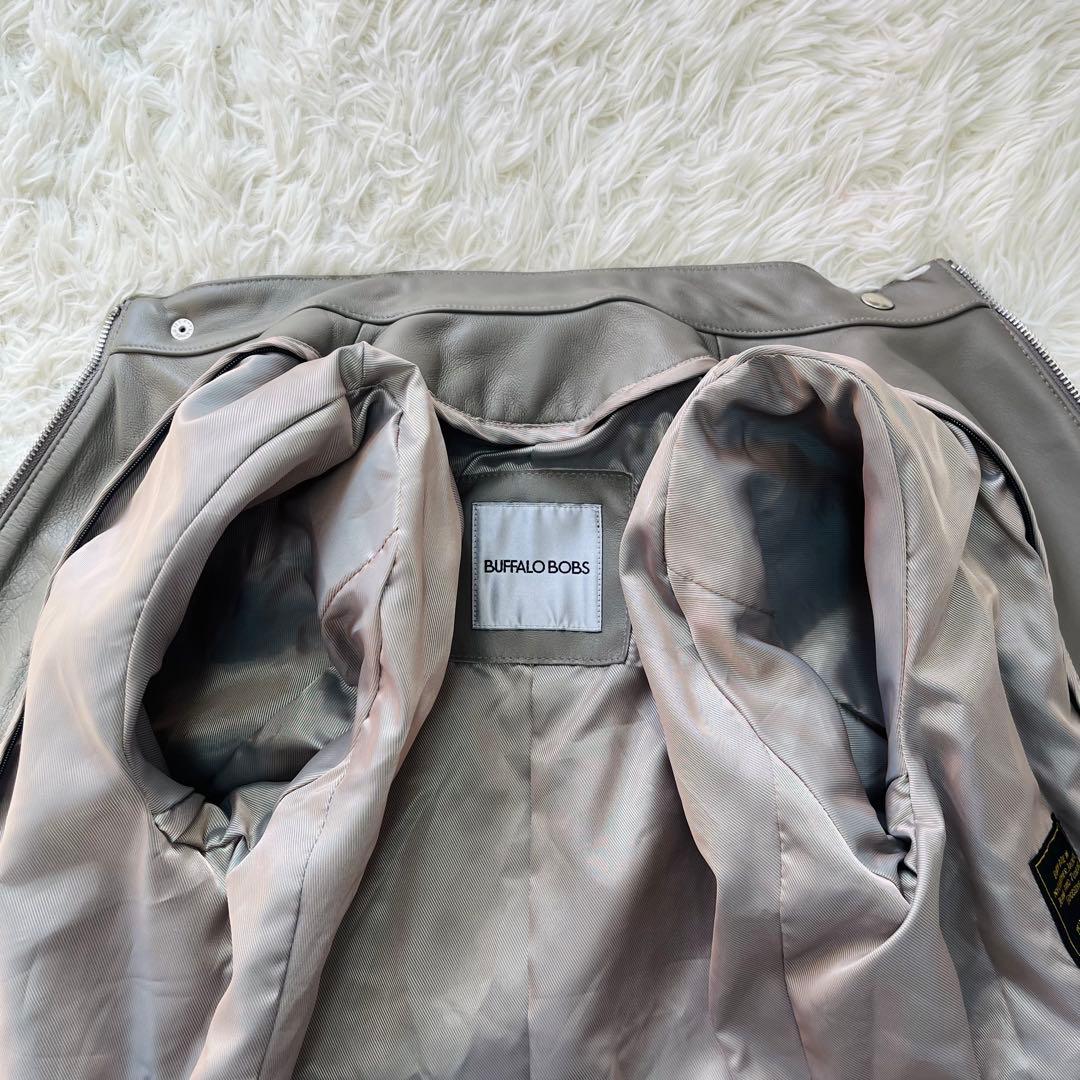 新品タグ付✨BUFFALO BOBS レザージャケット シングルライダース モカ