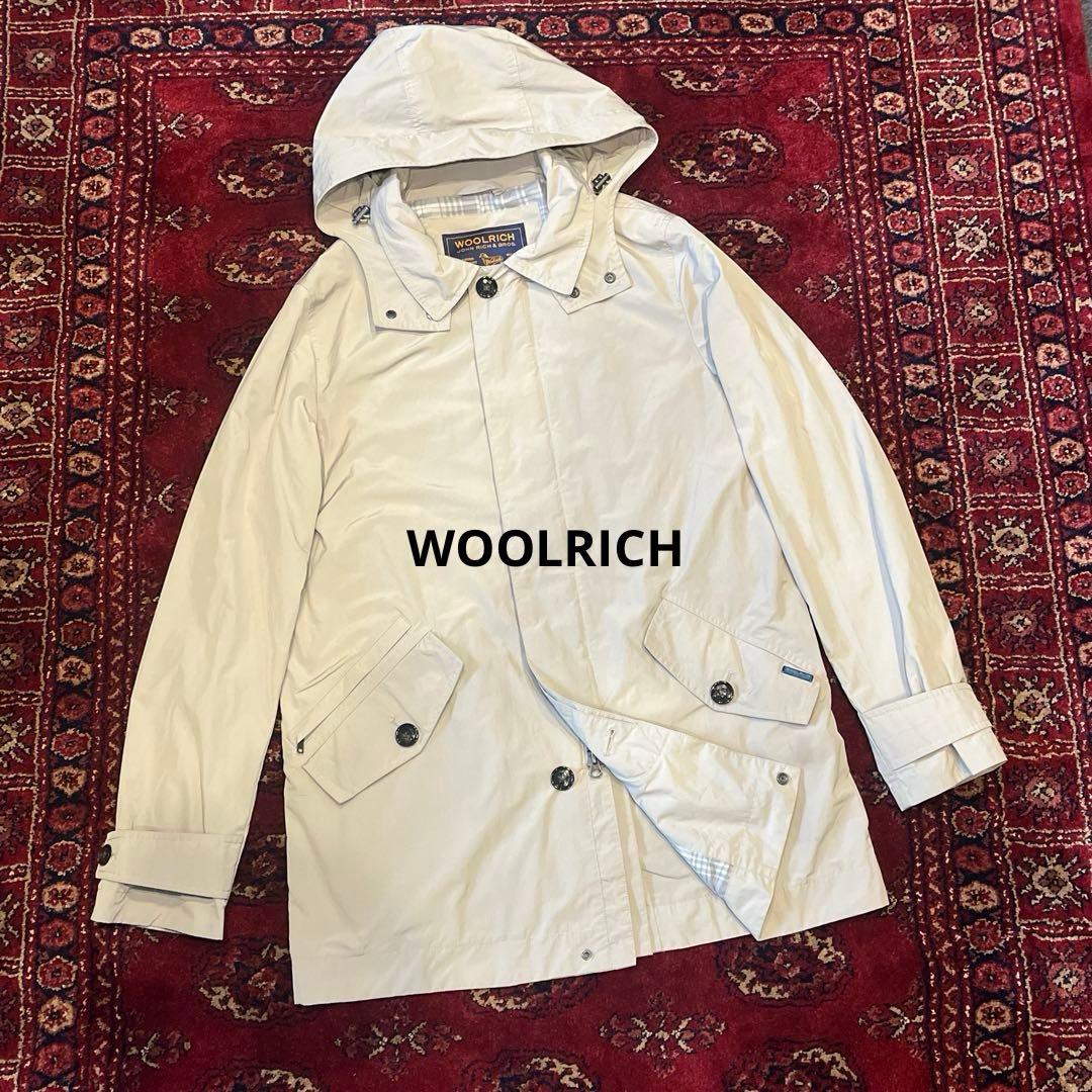 WOOLRICH ウールリッチ フード付きマウンテンパーカー アイボリー　Ｓ