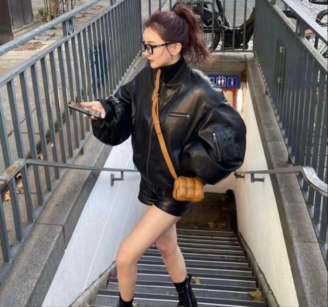 公式サイト完売the toe Oxford leather MA-1 ブラック