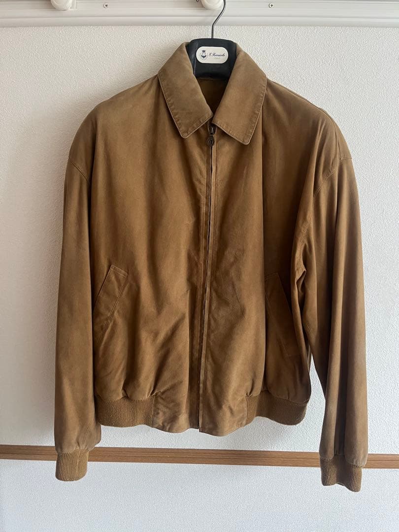 80s loewe レザースポーツジャケット　デタッチャブルカラー