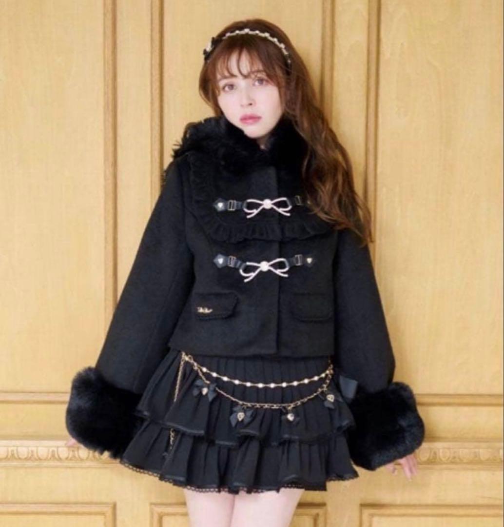 LIZLISA ビジューリボンショートフードコート♥