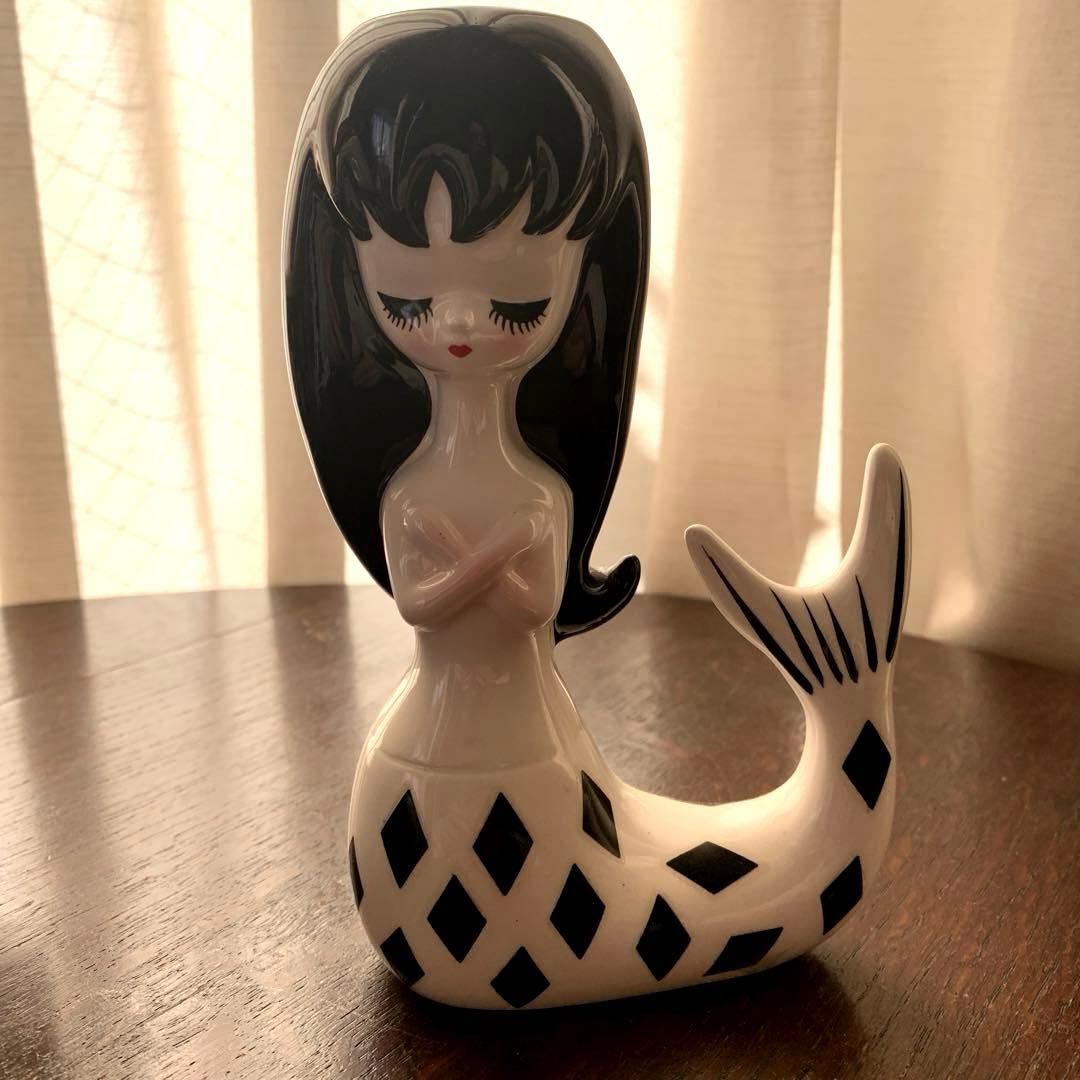 激レア Rune 内藤ルネ 人魚 マーメイド 一輪挿し 花瓶 置物 昭和レトロ