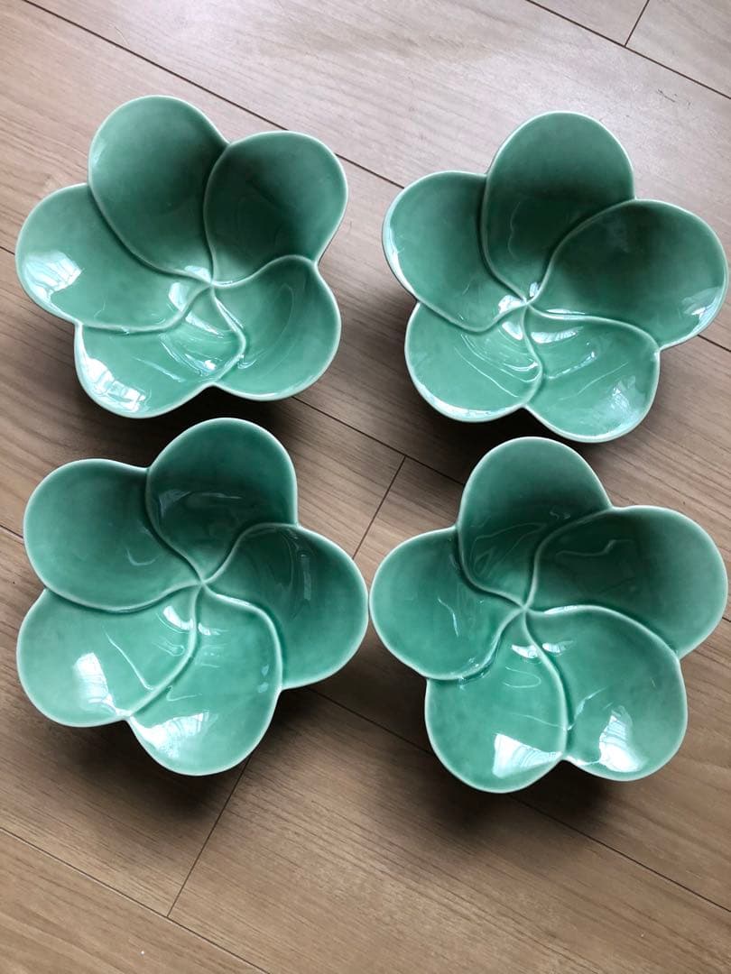 ジェンガラケラミック フランジパニ ボウル　スープ皿　4枚セット