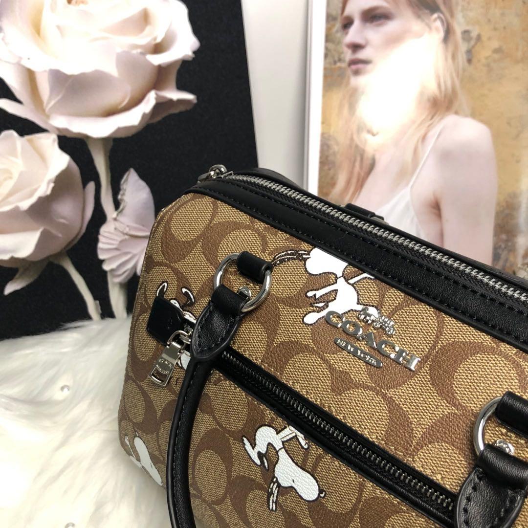COACH スヌーピー柄 ボストンバッグ