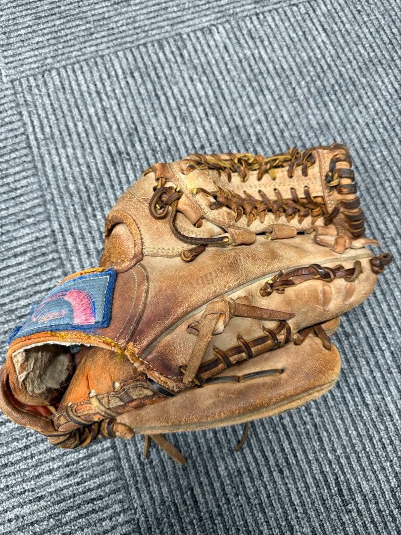 ★旧ロゴ布タグ★久保田スラッガー 野球グローブ レトロ硬式用