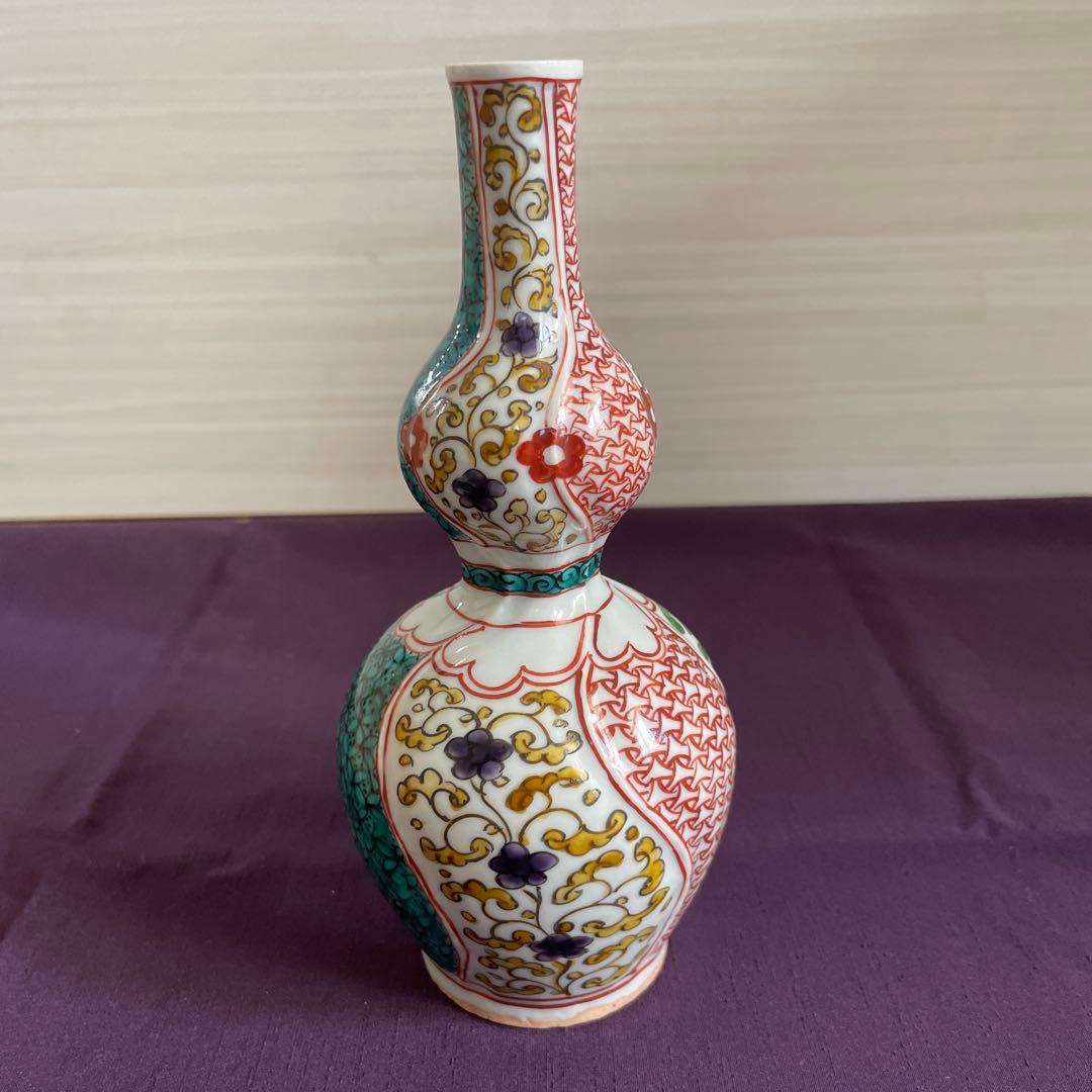 古余呂技窯　赤繪瓢箪形徳利　川瀬順一