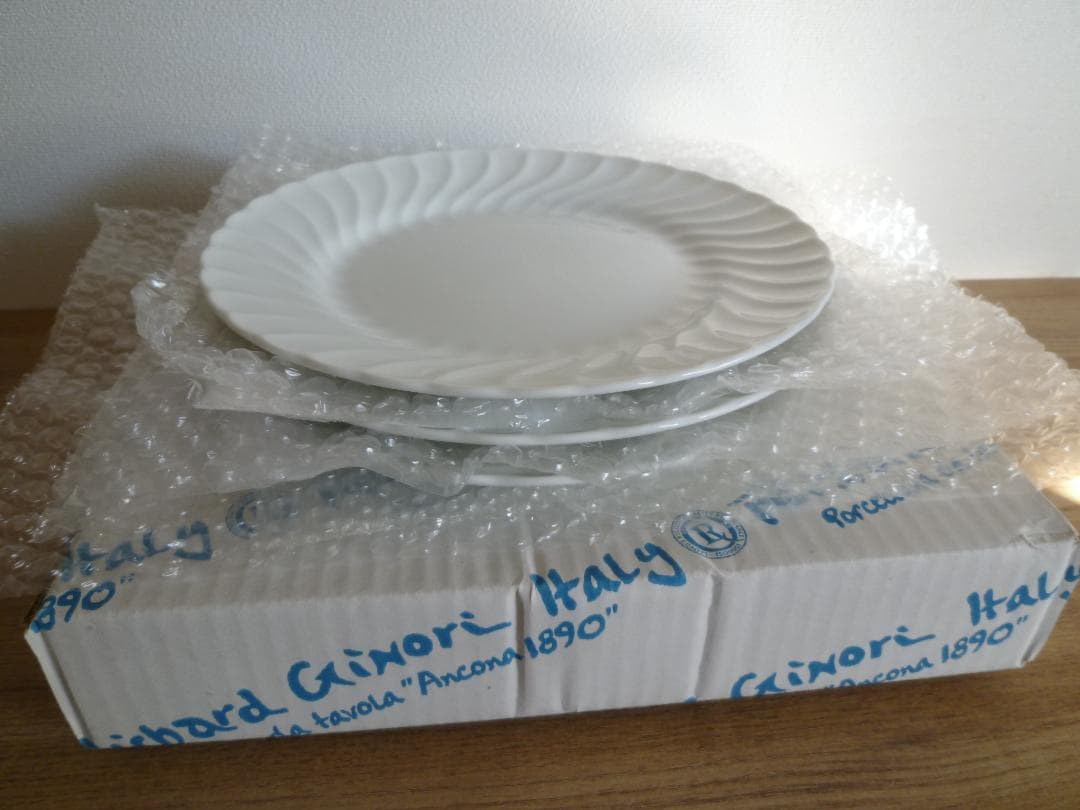 【未使用】リチャードジノリ アンコーナ 26cmプレート,３枚
