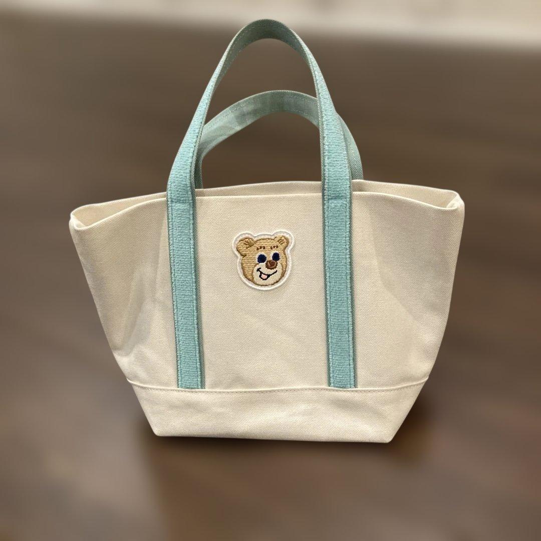 フェイラー　オールドテディ　ワッペントートバッグ　アイボリー小サイズ(廃盤品)