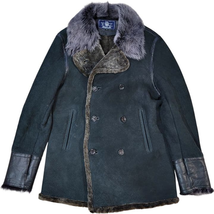 希少 アヴィレックス AVIREX B-7 羊革×牛革 ムートンコート L 黒