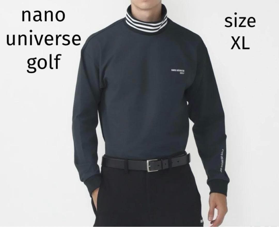 ナノユニバースゴルフ　XL　ウォームロングスリーブ　長袖シャツ　モックネック