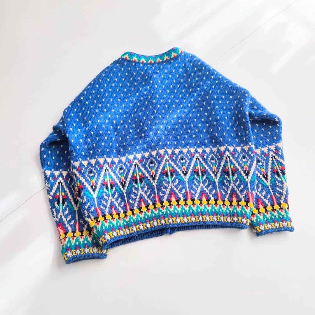 ダーレオブノルウェー ノルディックカーディガン チロリアンニット　花柄　　A1