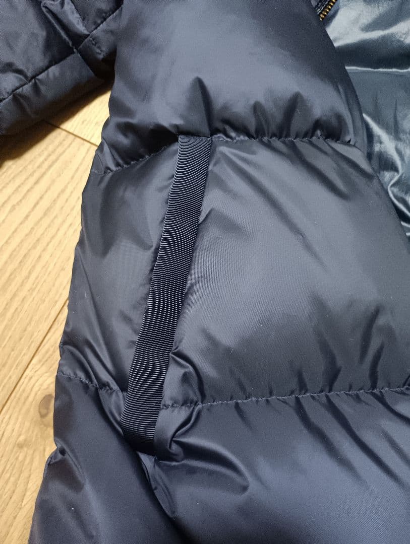 ナノユニバース　西川ダウン　ネイビー ダウンジャケット フード付き サイズ38