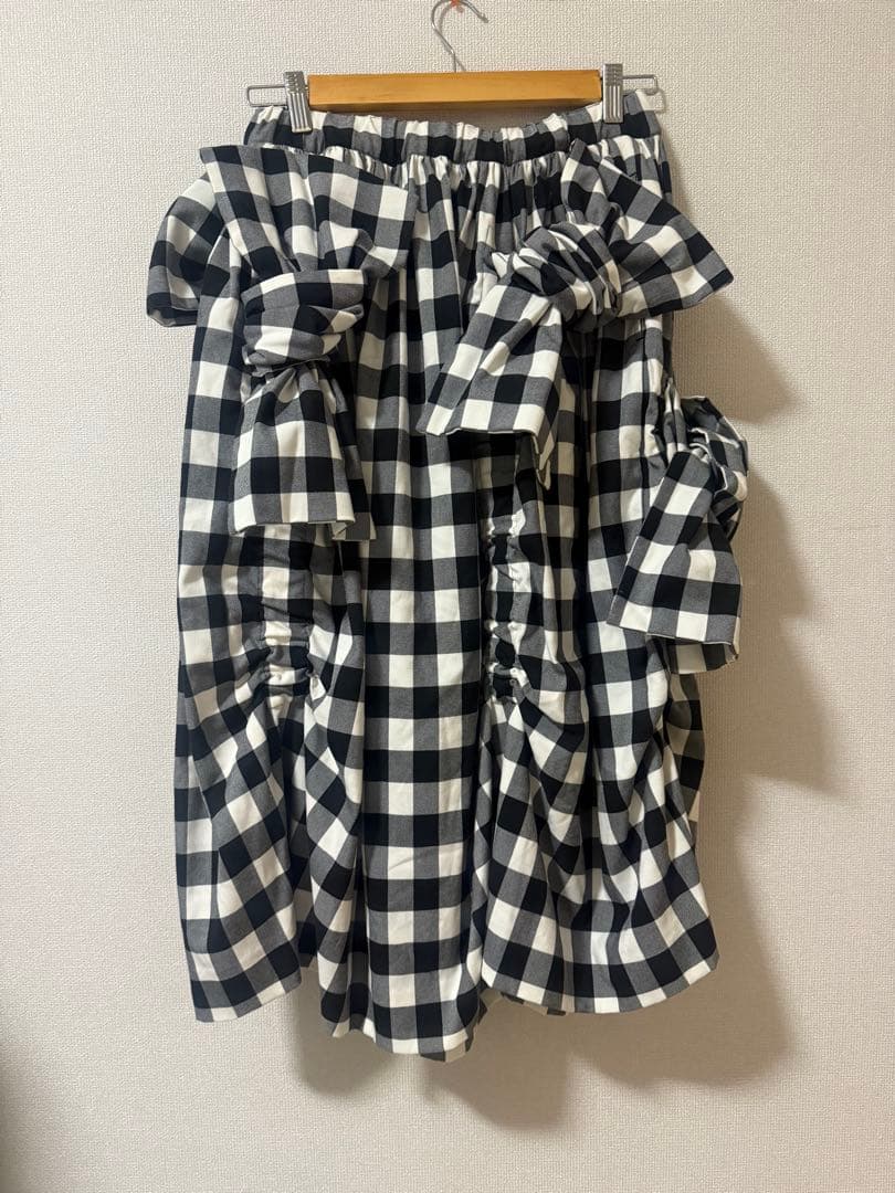COMME des GARÇONS ギンガムチェック柄スカート　リボン