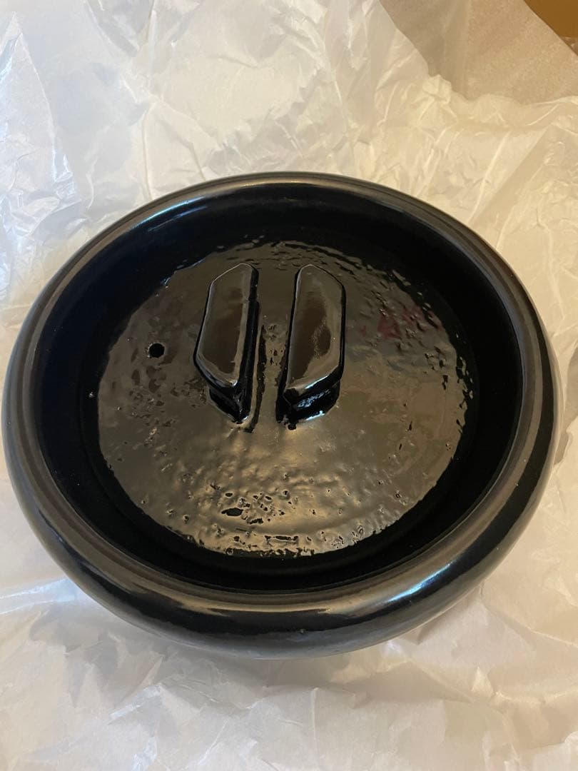 黑楽二合御飯鍋　雲井釜