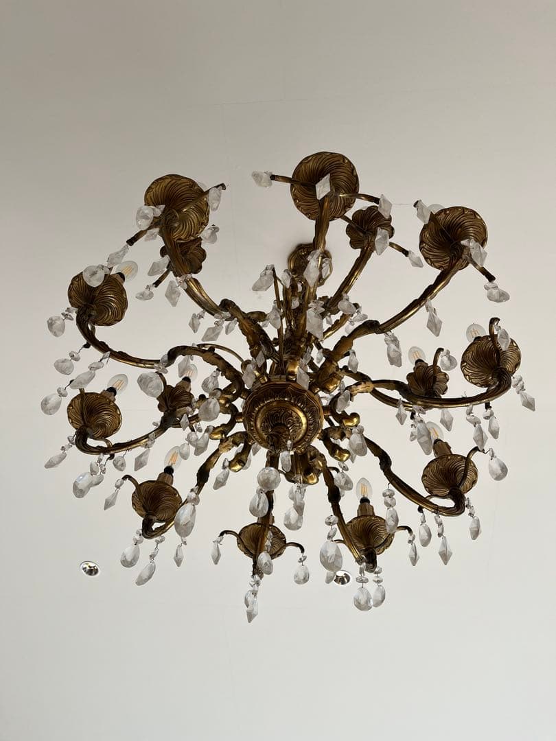 ヤマギワ　照明　オーストリア　1980　アンティーク　ビンテージ　シャンデリア