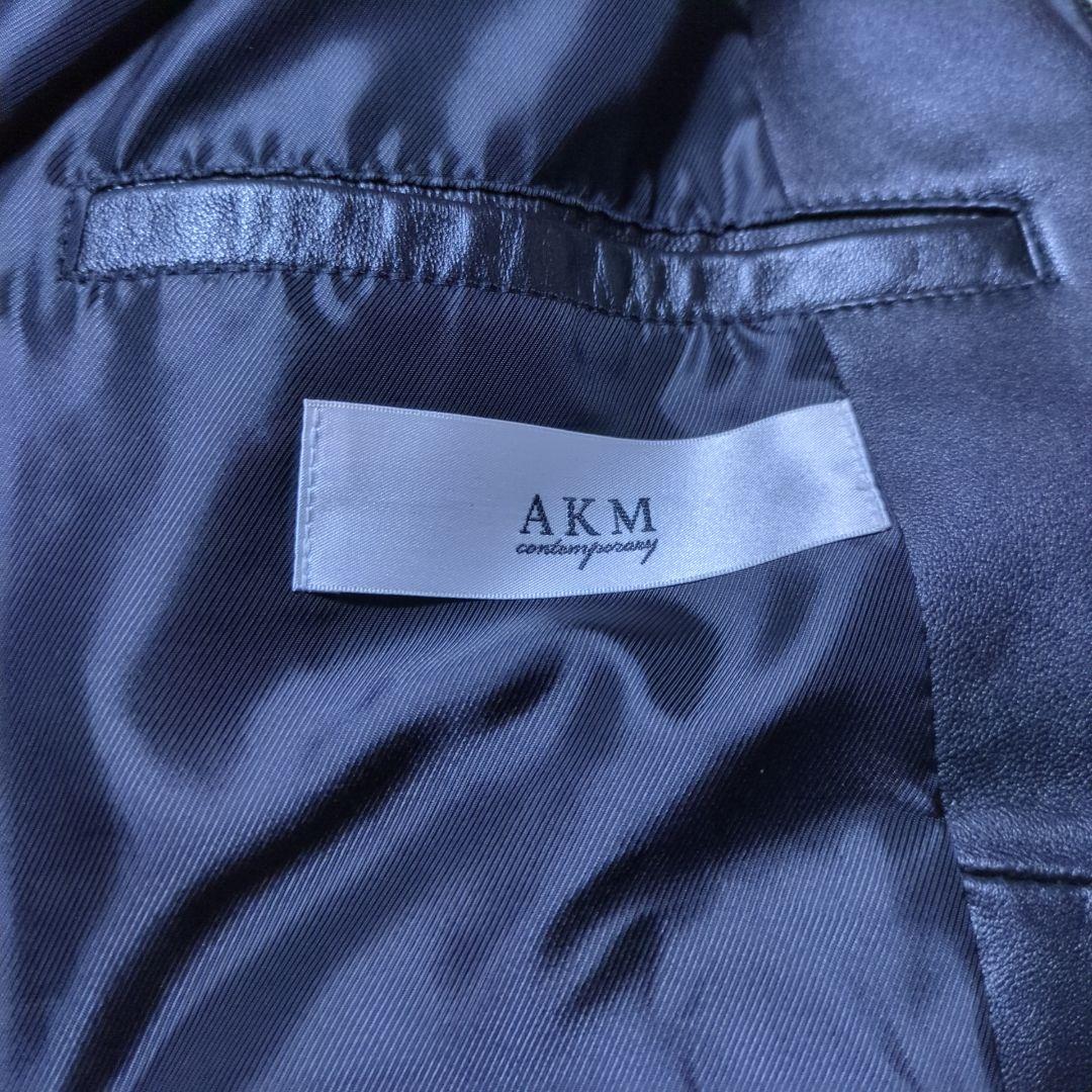 AKM Contemporary シングル ライダース レザージャケット 羊革