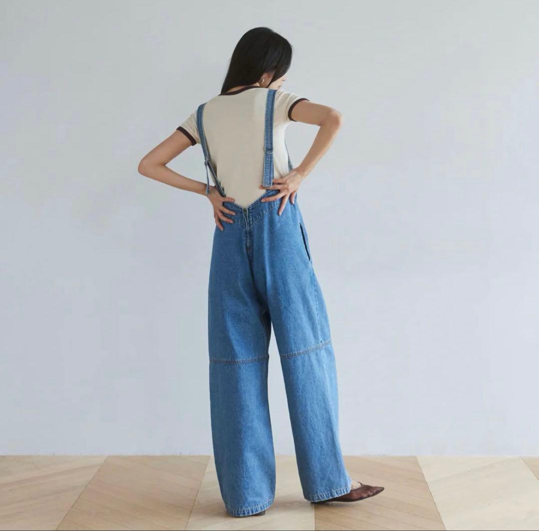 新品SeaRoomlynn VフロントDenimサロペット ブルーM