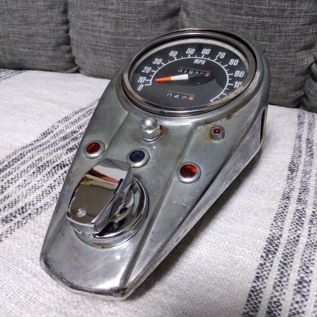 ☆ハーレーメーター☆3ライトメーターダッシュ☆パン☆ショベル☆エボ前期☆ボバー☆