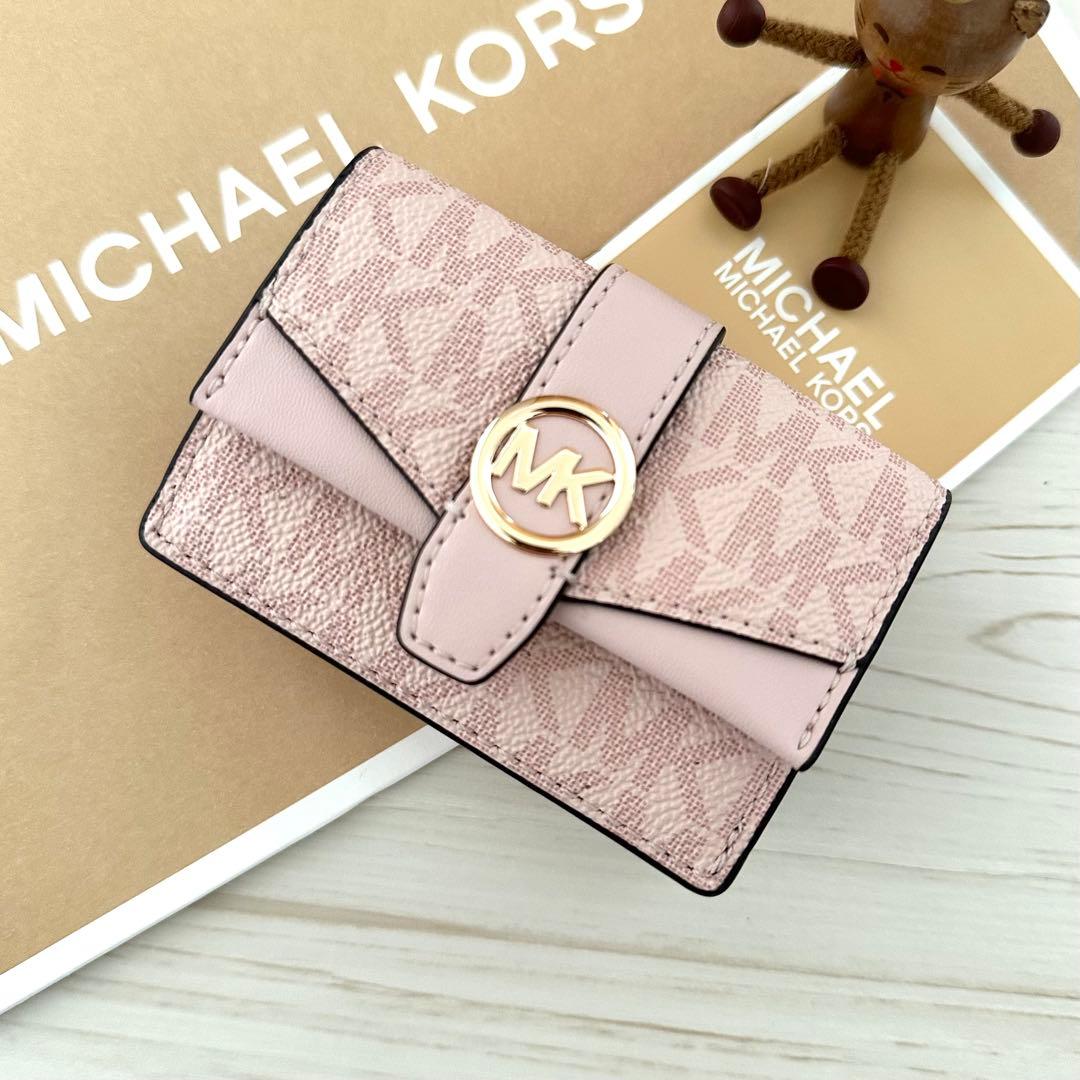 ★ 店頭完売 新品 MICHAEL KORS マイケルコース 折り財布 ピンク