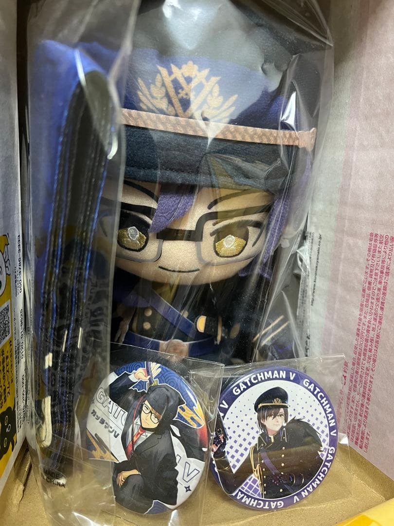 ガッチマンv ぬいぐるみ 缶バッチ リボンスカーフ セット
