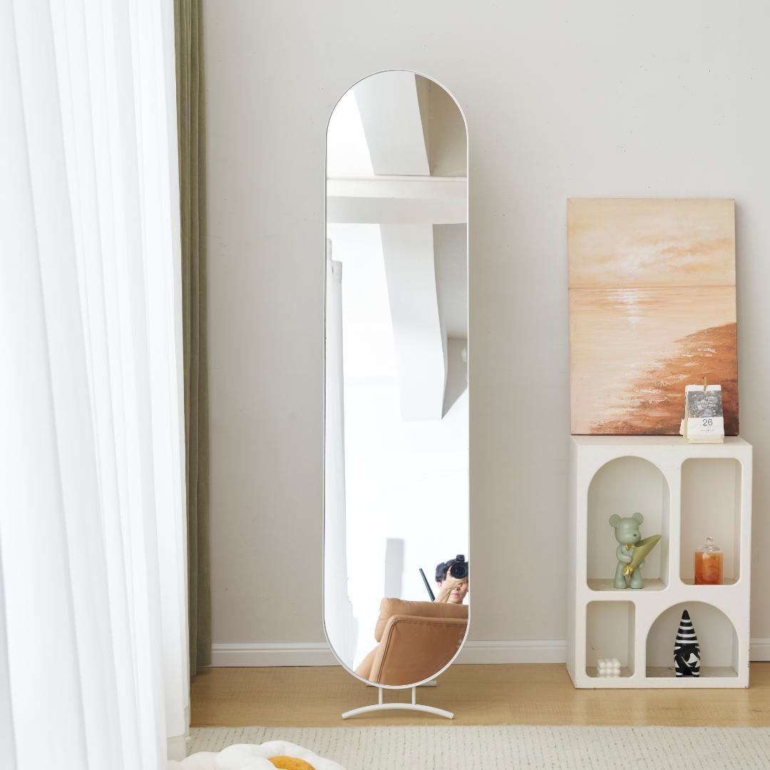 【幅40cm】姿見 スタンドミラー アーチ 壁掛け 立て掛け 全身鏡 飛散防止