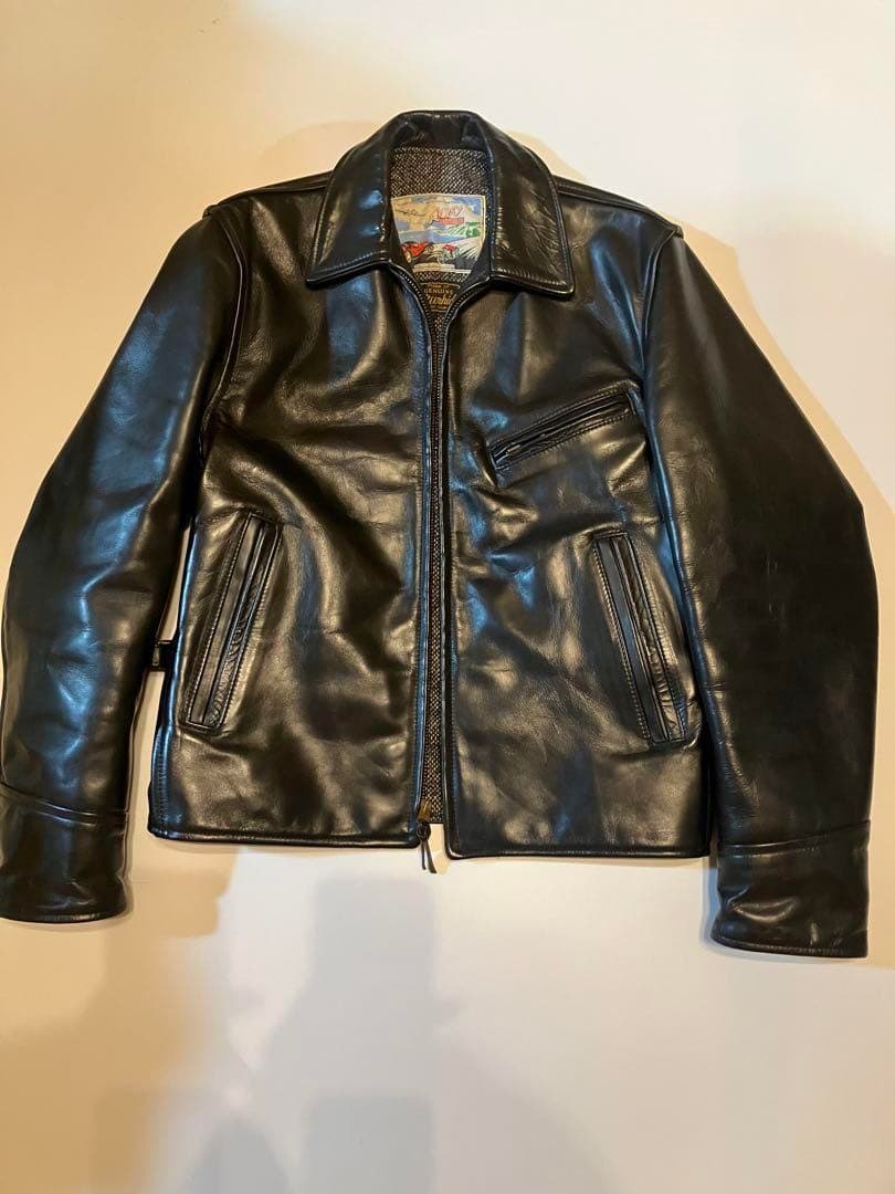 エアロレザー　ハーフベルテッド　レザージャケット　タロン　ビンテージ　36