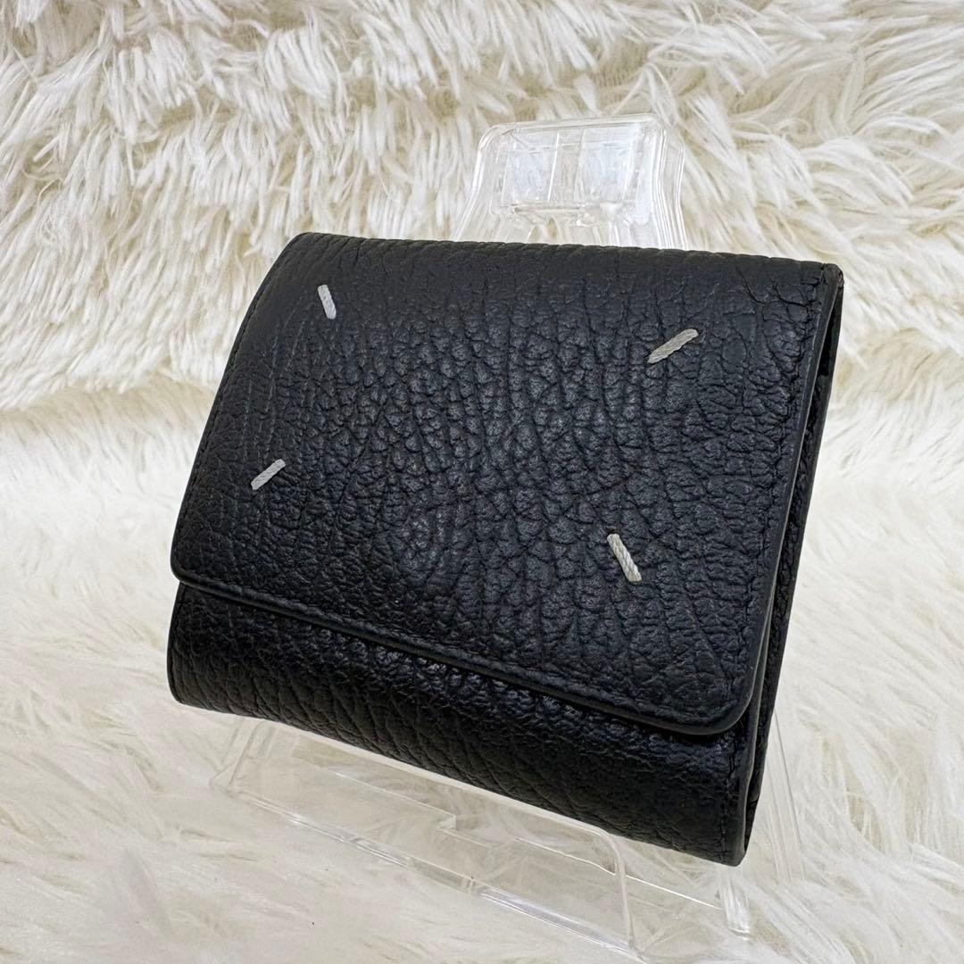 メゾンマルジェラ レザー 4ステッチ コンパクトウォレット 三つ折り財布