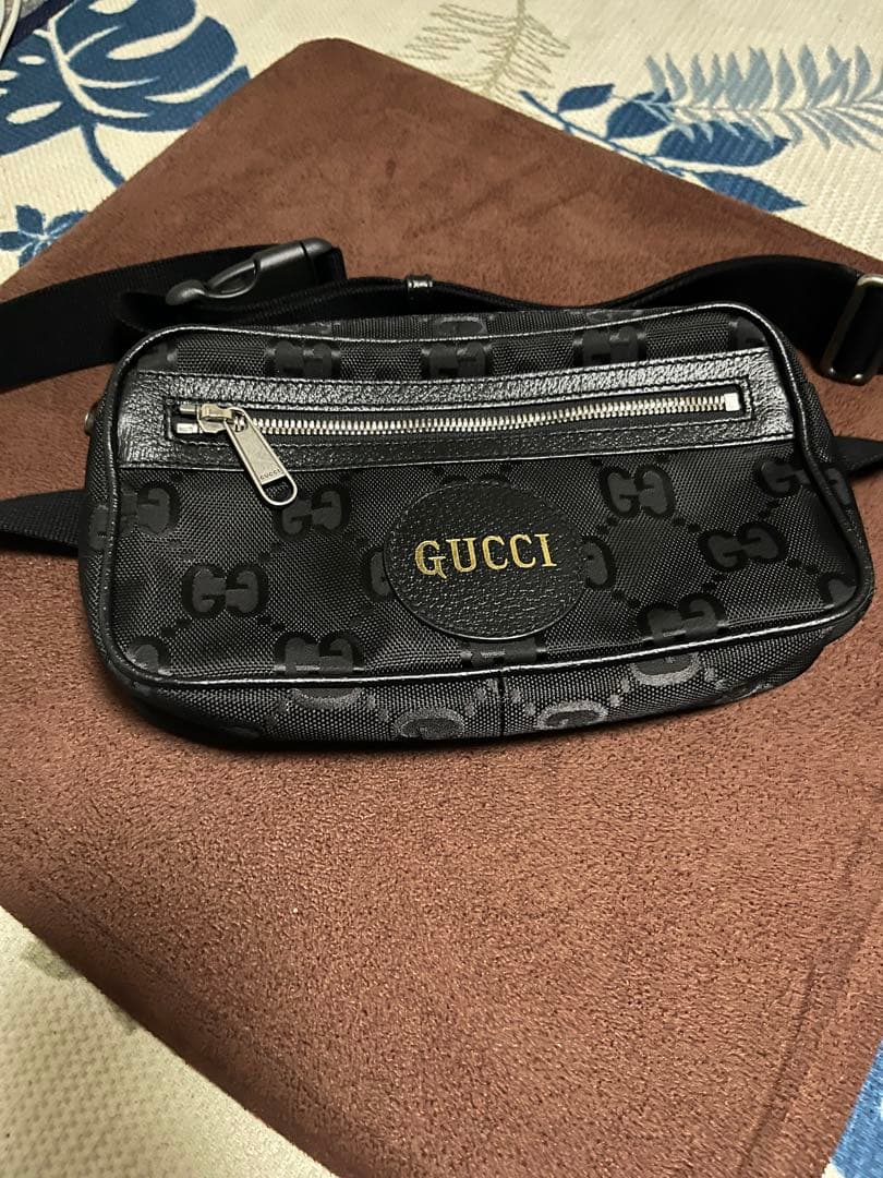 GUCCI グッチ ボディバッグ・ウエストポーチ ブラック オブザグリッド