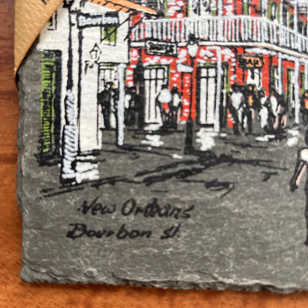 アメリカのニューオリンズで購入　手描きの石版