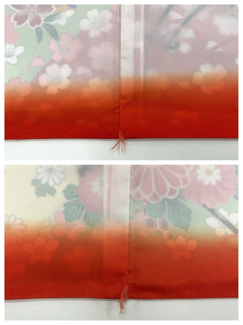 ◎mk-1908　七五三　振袖　着物・襦袢　2点セット　日本製　11-5