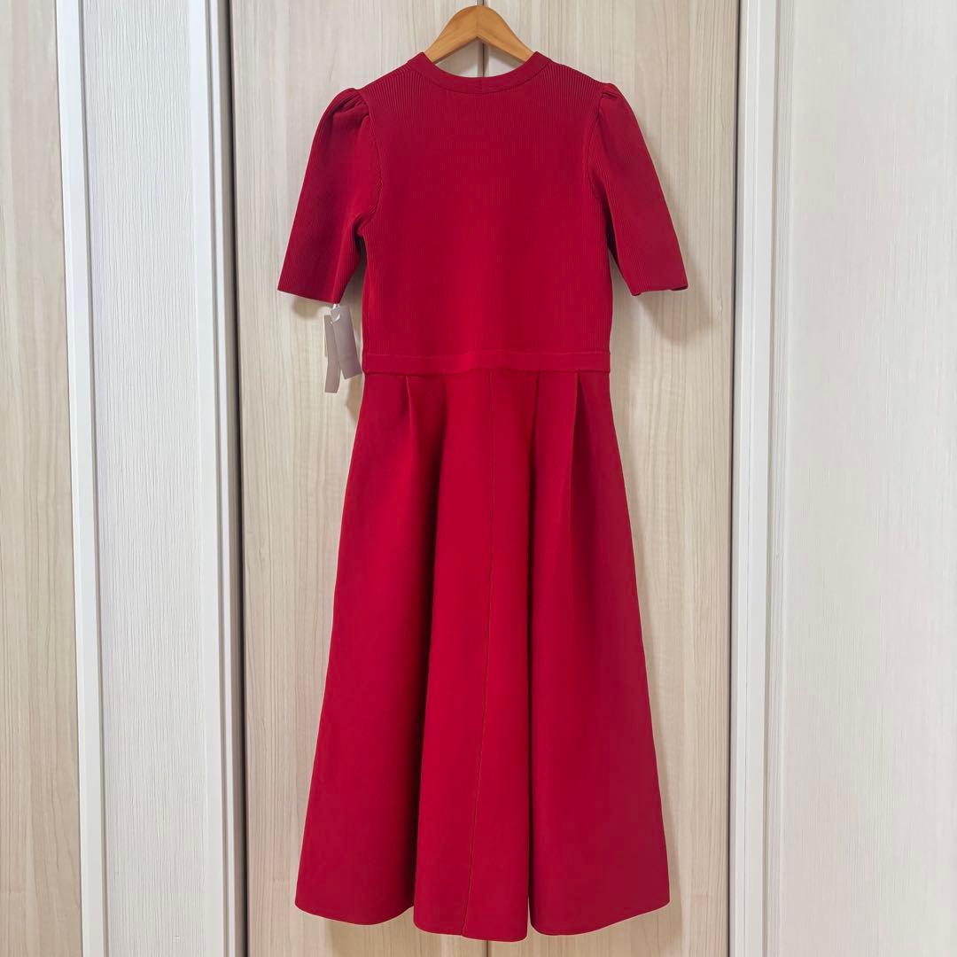 【新品未使用タグ付き】CELFORD ボウタイニットワンピース 38