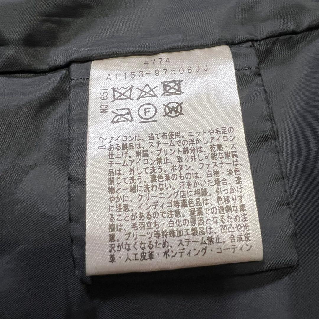 人気▲UNTITLED ホワイトダックダウン　コート ブルーフォックスファー　黒