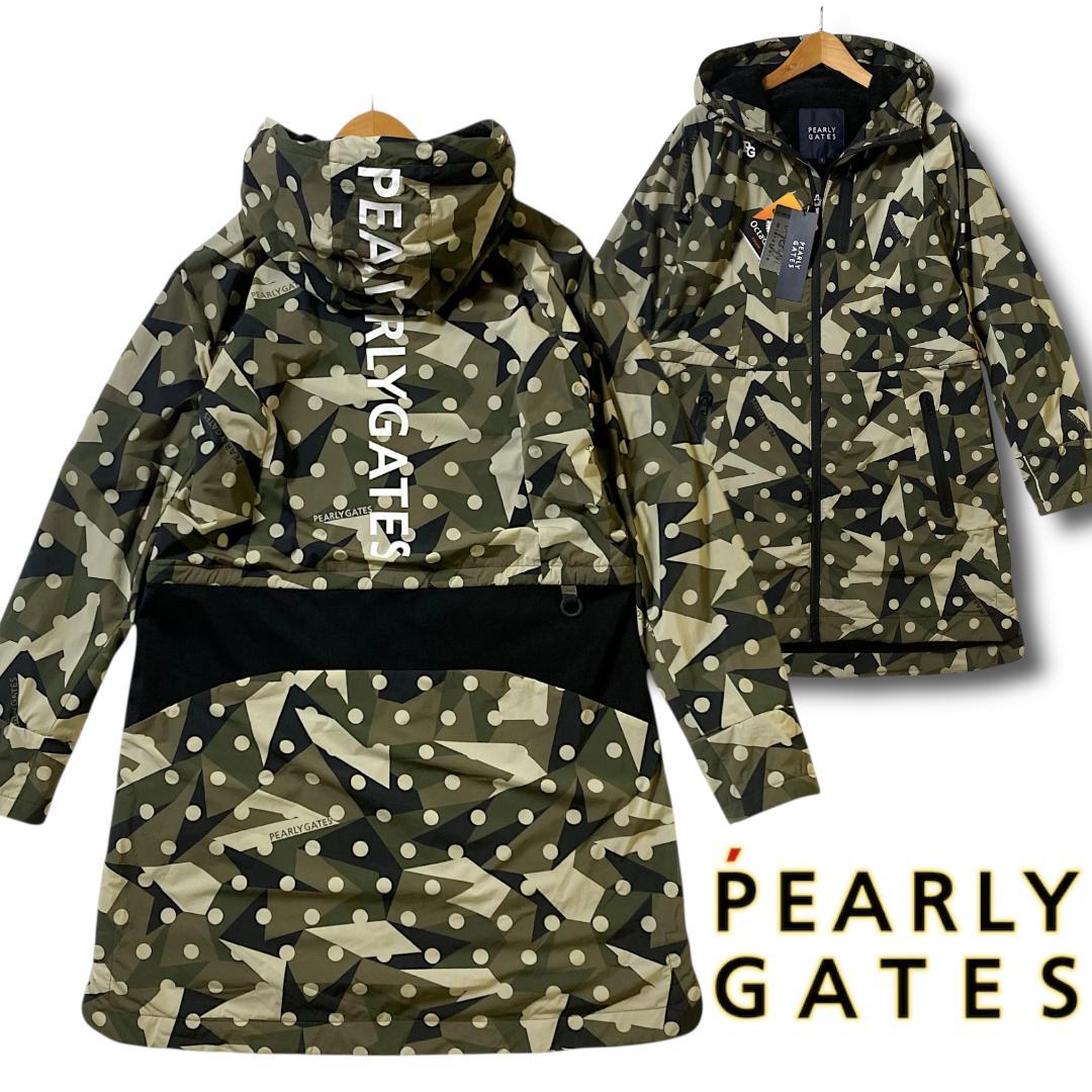 1 新品 パーリーゲイツ 定価5.9万 ビッグロゴ ロングジャケット カモドット