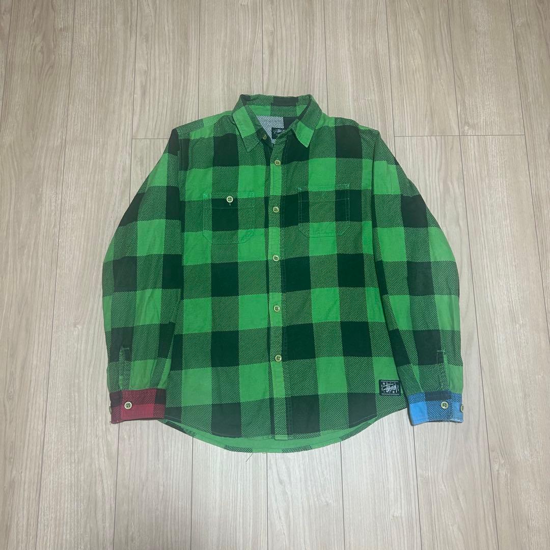 「希少」Stussy block check shirt