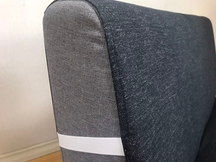 ぶ〜様デニム調ソファカバー　横幅120×長さ180cm ディーン：ブラック 2枚