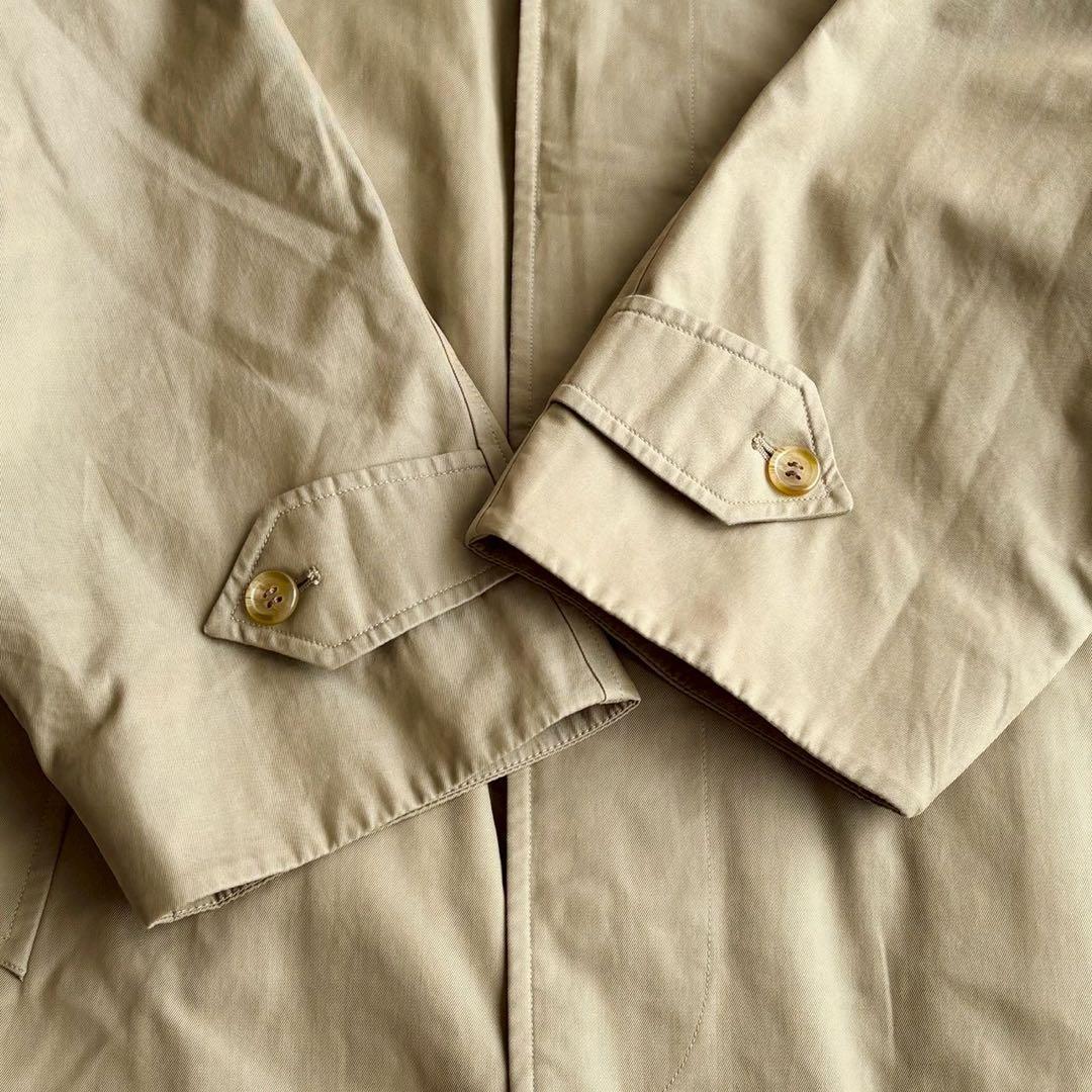 人気◆バーバリー ライナー付 ステンカラー バルマカーン コート カーキ L