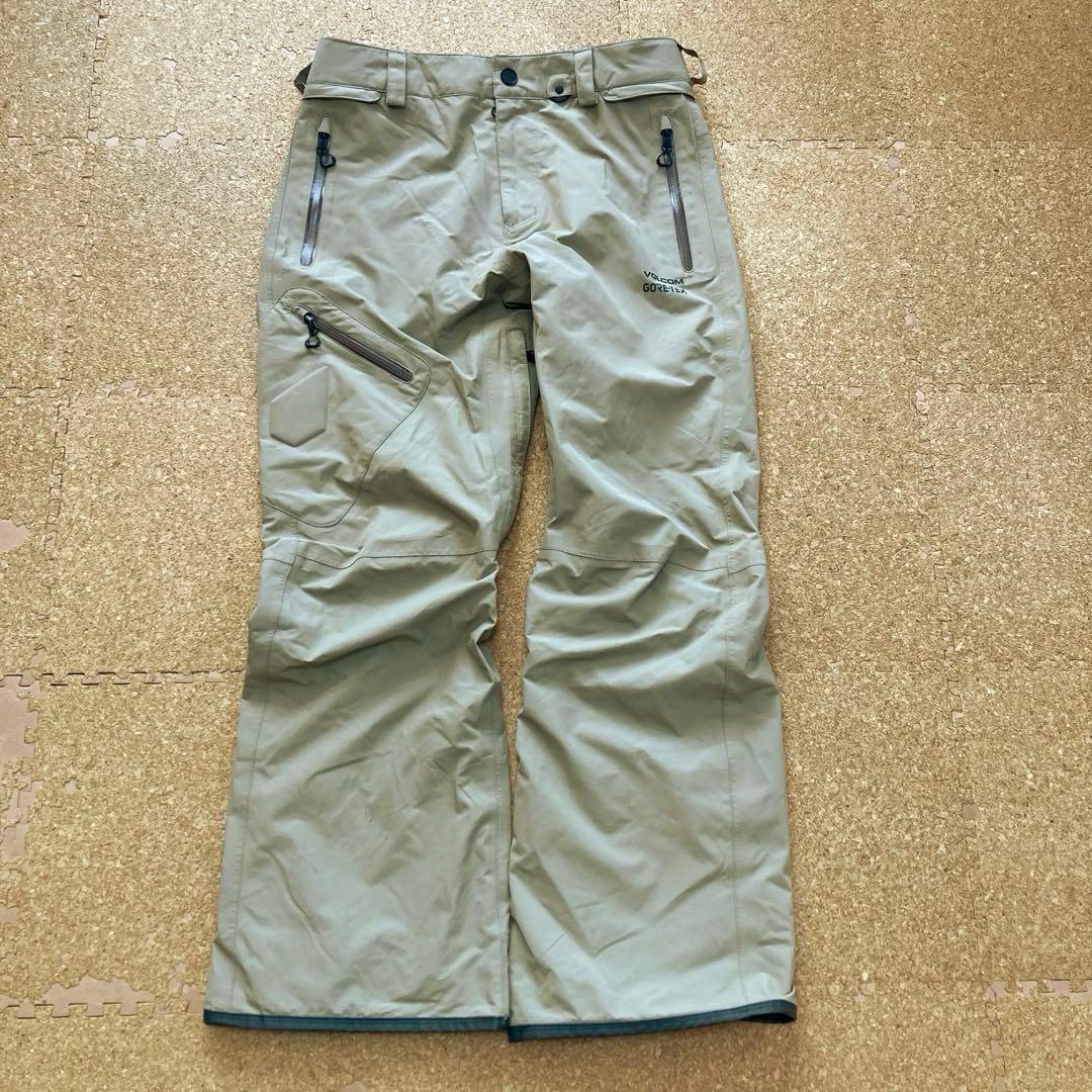 【美品】ボルコム VOLCOMスノーパンツGORE-TEXスノボSメンズベージュ