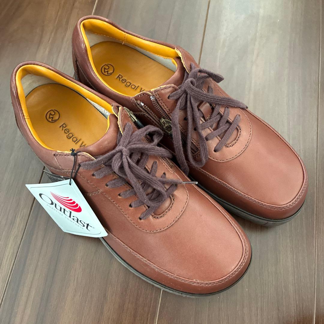 Regal Walker ブラウンレザー スニーカー　ファスナー付き