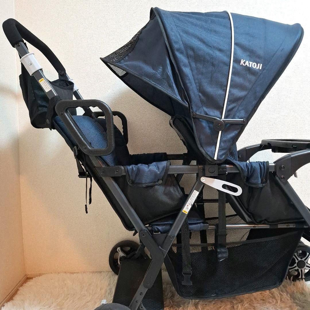 【状態良好】KATOJI 二人でゴー ベビーカー 別売りリアシート付き