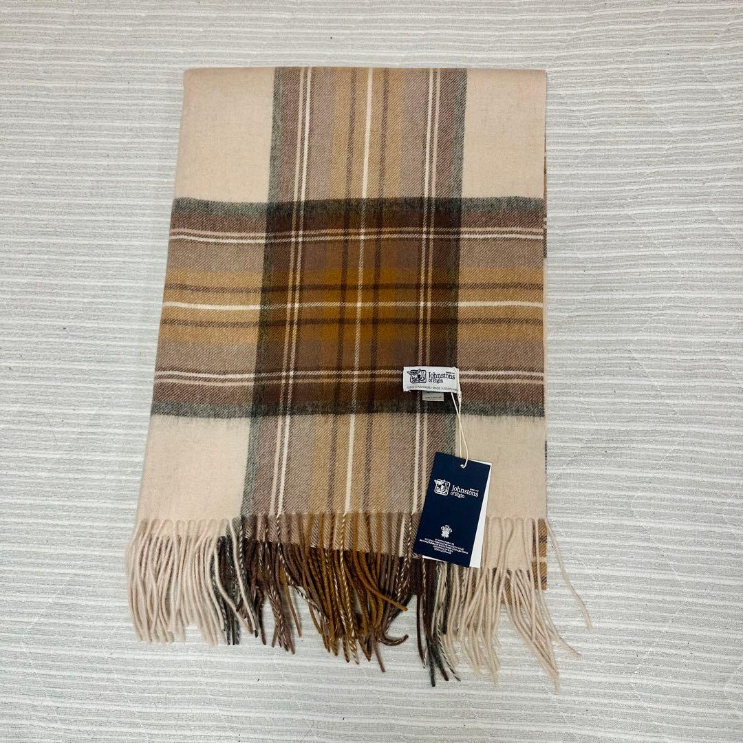 n*p様 ジョンストンズ スカーフ　ナチュラルスチュワート　タータンチ