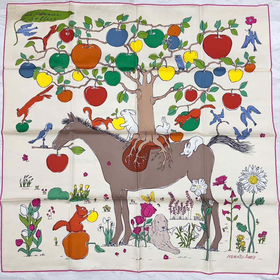 新品未使用　HERMES エルメス カレ 90 《ル・ポミエ・セリエ》