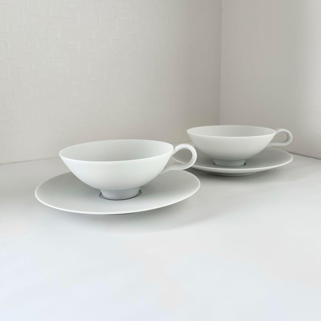 森岡希世子 白磁 C&S 2客セット 未使用