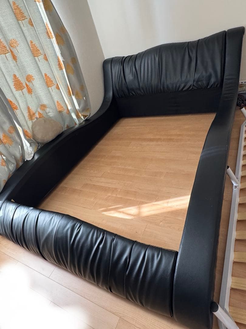 ベッドフレーム 黒 ダブル