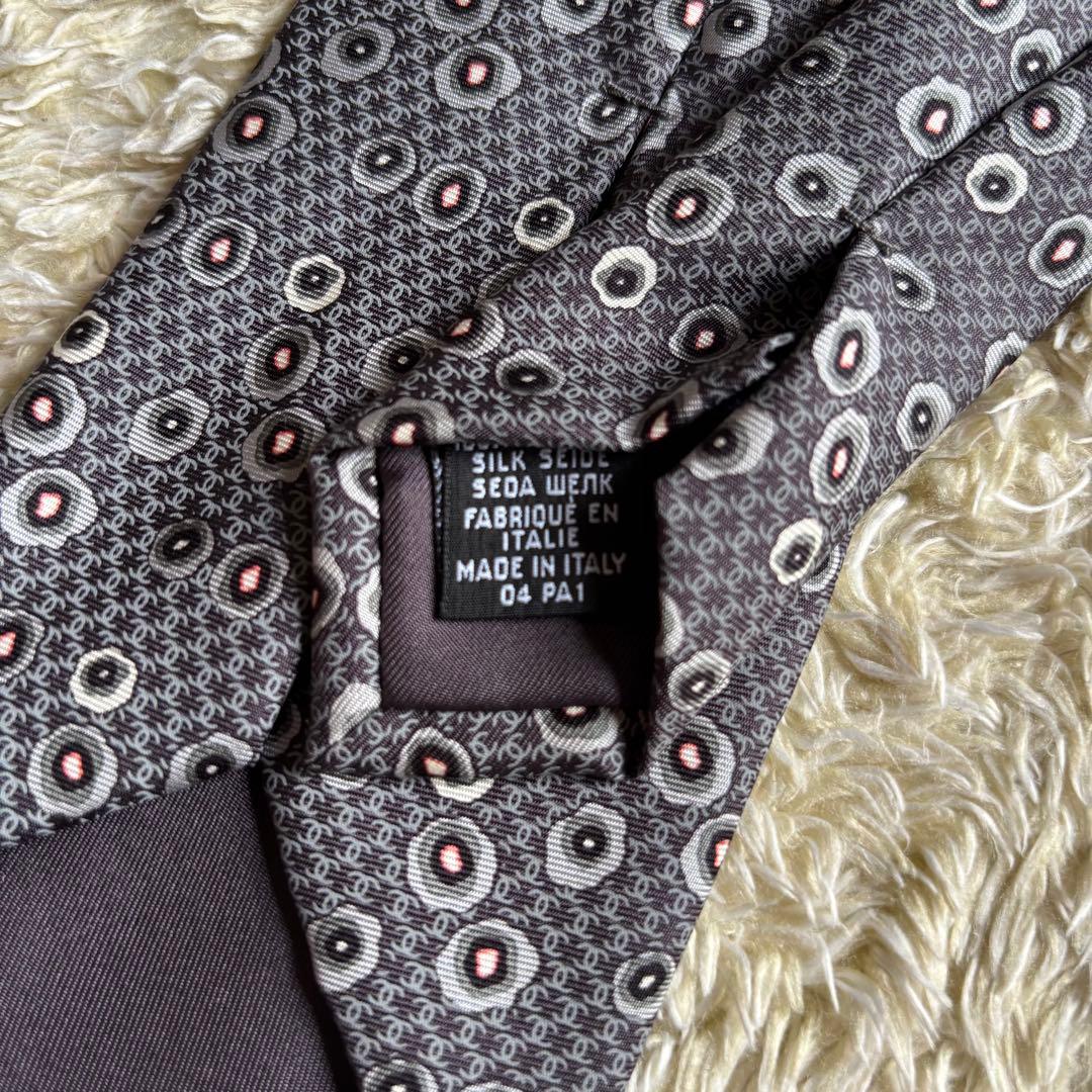 美品　シャネル ココマーク ネクタイ シルク フォーマル　マイクロココ